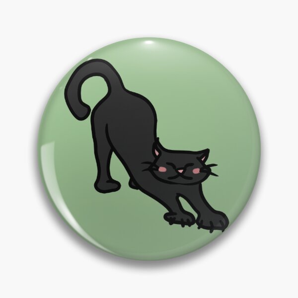 Item preview, poorly drawn black cat designed and sold by DukkyDuck.