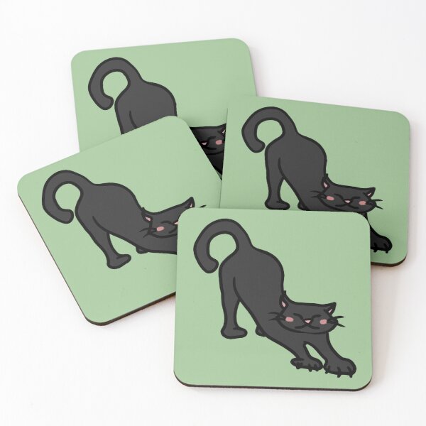 Item preview, poorly drawn black cat designed and sold by DukkyDuck.