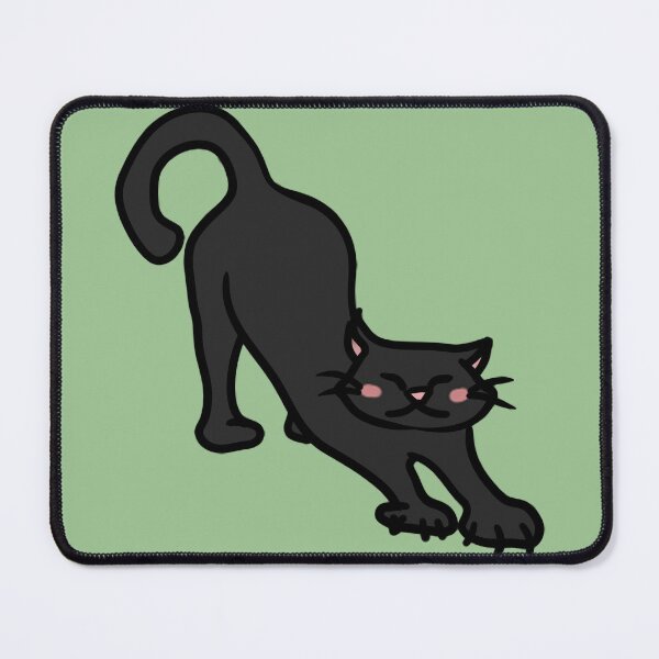Item preview, poorly drawn black cat designed and sold by DukkyDuck.