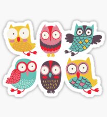 Happy owls Sticker
