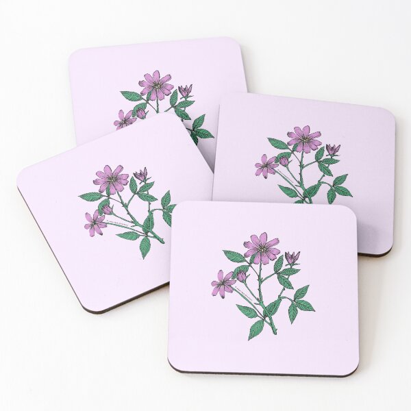 Item preview, Purple Pompon Rose Bloom Single 1-7 Petals Almost Flat designed and sold by zenithcreative.
