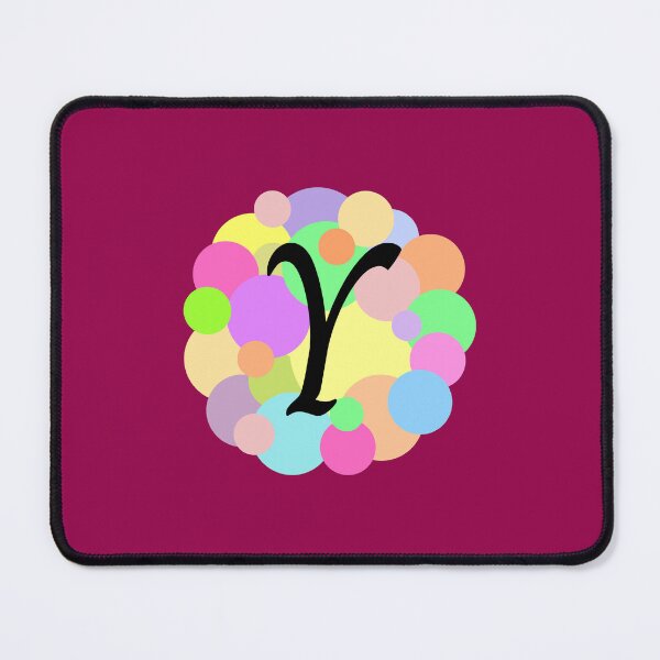 Item preview, Colorful Pastel Bubbles Upper Case Letter Y Monogram designed and sold by MGonline.