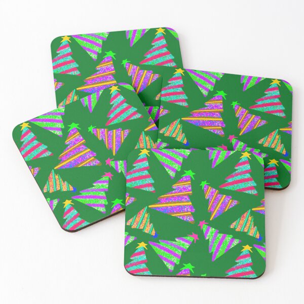 Item preview,  Christmas Trees on Green Background - Repeating Pattern designed and sold by Victoria Rose.