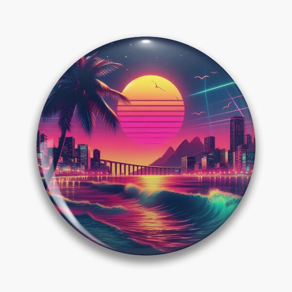 Item preview, Vintage Tropical Sunset 1980s Rio de Janeiro  designed and sold by Israelbeck7.