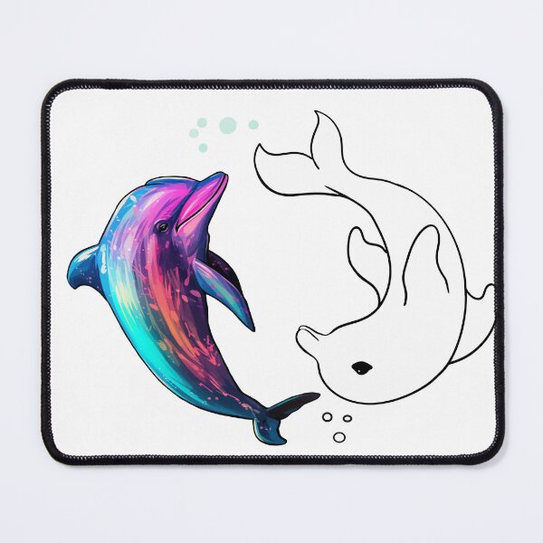 Item preview, Dolphin and dolphin. Dolphins are my spirit animal. Blue dolphin designed and sold by Anastasiia Yurevych.