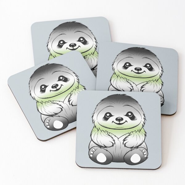 Item preview, Cute Agender Pride Flag Sloth, Subtle Kawaii Agender Sloth Design designed and sold by Travelslightly.