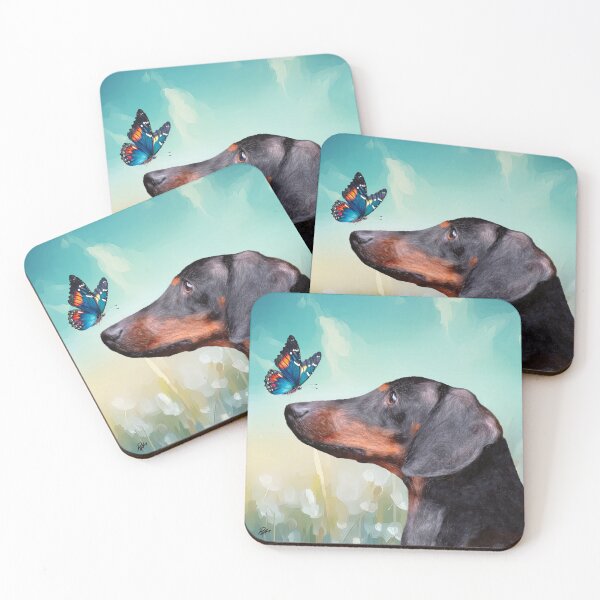 Item preview, Butterfly and Dachshund 'So Beautiful' designed and sold by ArtandBeauty-UK.