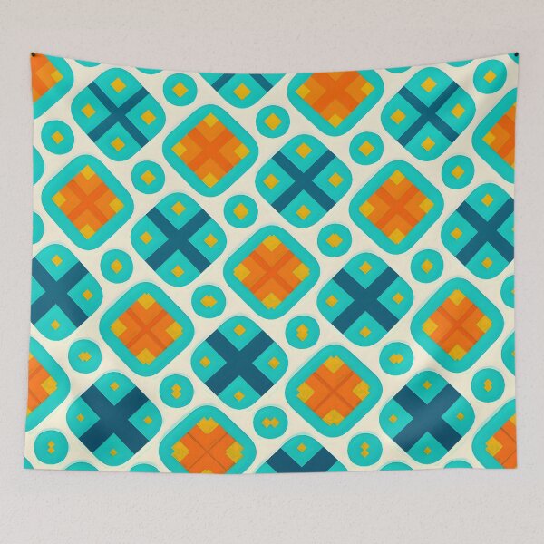 Item preview, 70' bluish crosses and squares pattern. designed and sold by Grygiel23.