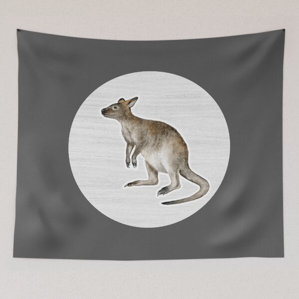 Item preview, Kangaroo Watercolor Drawing designed and sold by LivingColorful.