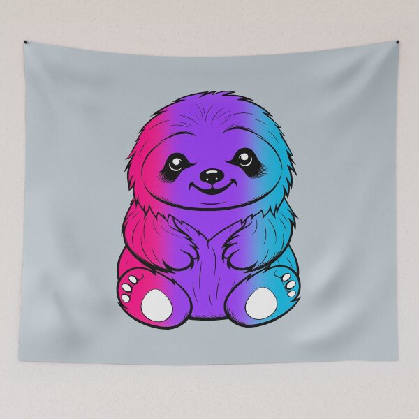 Item preview, Cute Androgynous Pride Flag Sloth, Subtle Kawaii Androgynous Sloth Design designed and sold by Travelslightly.