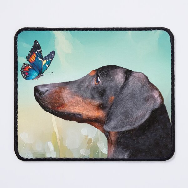 Item preview, Butterfly and Dachshund 'So Beautiful' designed and sold by ArtandBeauty-UK.