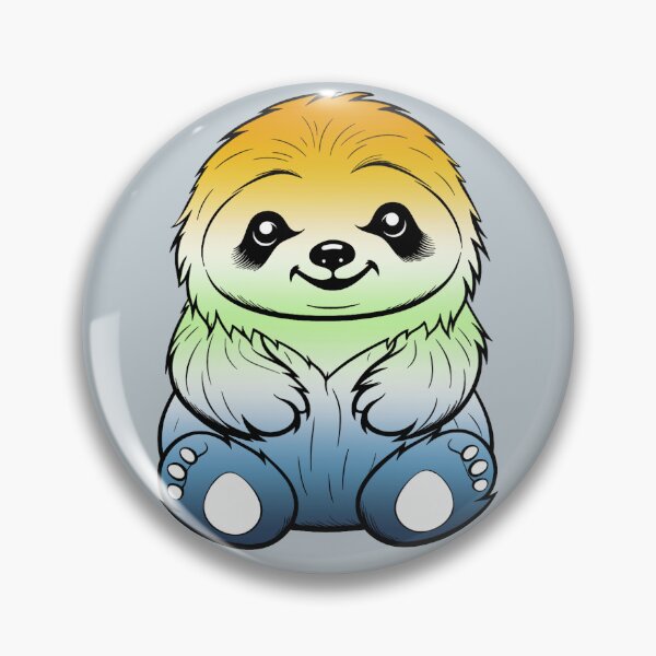 Item preview, Cute AroAce Agender Pride Flag Sloth, Subtle Kawaii AroAce Agender Sloth Design designed and sold by Travelslightly.