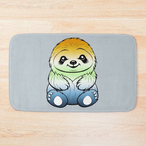 Item preview, Cute AroAce Agender Pride Flag Sloth, Subtle Kawaii AroAce Agender Sloth Design designed and sold by Travelslightly.