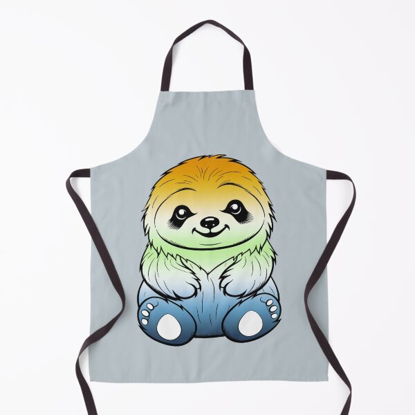 Item preview, Cute AroAce Agender Pride Flag Sloth, Subtle Kawaii AroAce Agender Sloth Design designed and sold by Travelslightly.