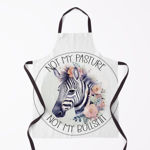 Item preview,  Zebra with a flower. Not my pasture not my bullshit. Watercolor Zebra  designed and sold by Anastasiia Yurevych.