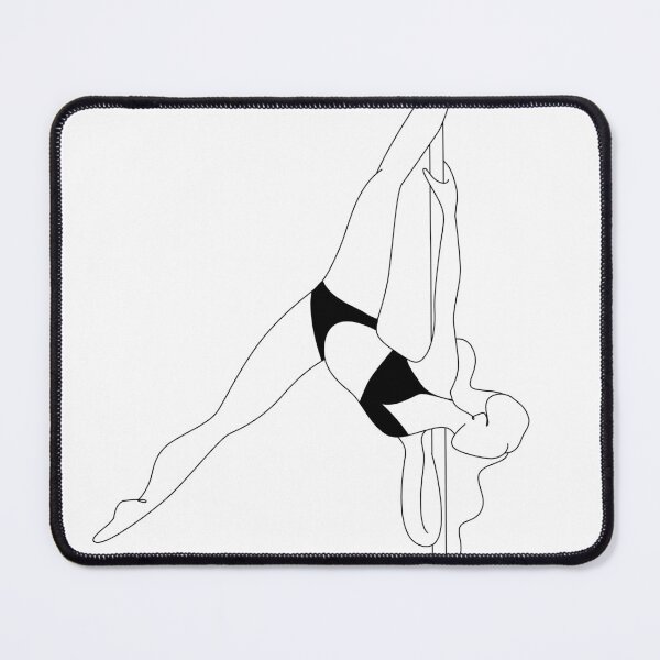 Item preview, Elegant Pole Dancer in Bow and Arrow Split Grip Shape | Pole dance Art | One Continuous Line | Minimal Poster designed and sold by peonyspace.