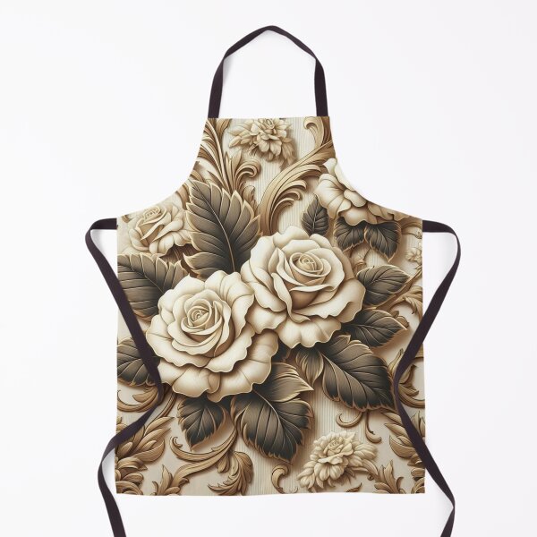 Item preview, Matte Gold & White Damask With Roses designed and sold by DesignsByPrnces.