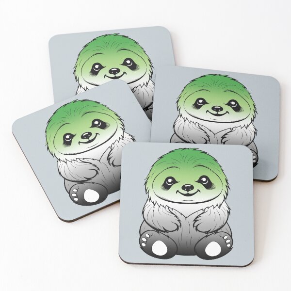 Item preview, Cute Aromantic Pride Flag Sloth, Subtle Kawaii Aroromantic Sloth Design designed and sold by Travelslightly.
