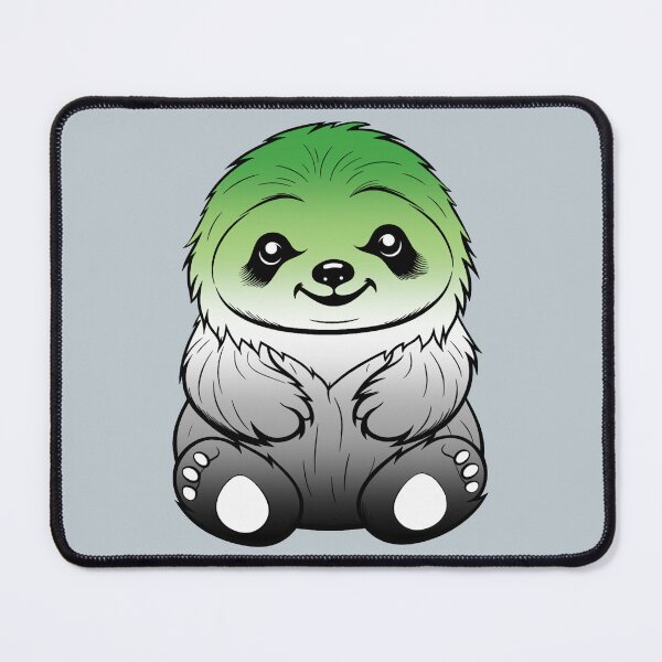 Item preview, Cute Aromantic Pride Flag Sloth, Subtle Kawaii Aroromantic Sloth Design designed and sold by Travelslightly.