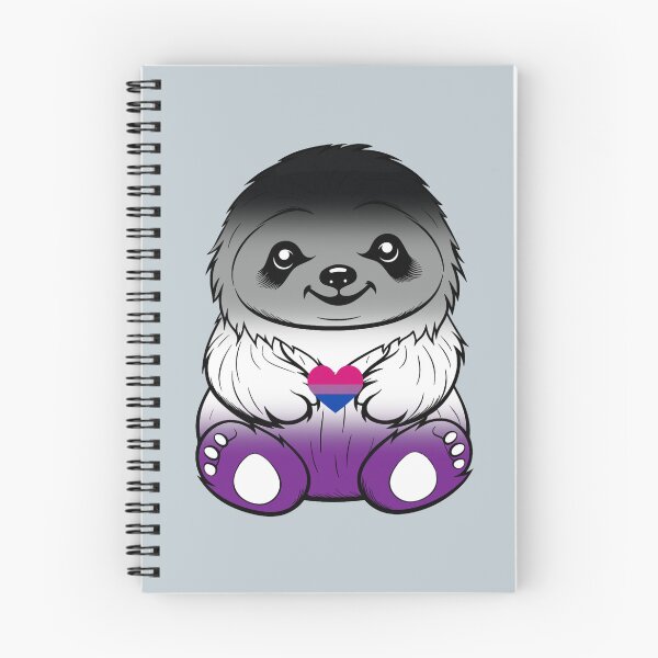 Item preview, Cute Asexual Biromantic Pride Flag Sloth, Subtle Kawaii Asexual Biromantic Sloth Design designed and sold by Travelslightly.