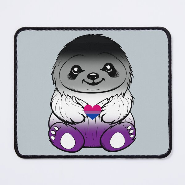 Item preview, Cute Asexual Biromantic Pride Flag Sloth, Subtle Kawaii Asexual Biromantic Sloth Design designed and sold by Travelslightly.
