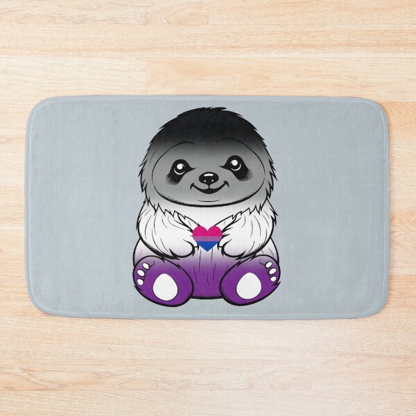 Item preview, Cute Asexual Biromantic Pride Flag Sloth, Subtle Kawaii Asexual Biromantic Sloth Design designed and sold by Travelslightly.