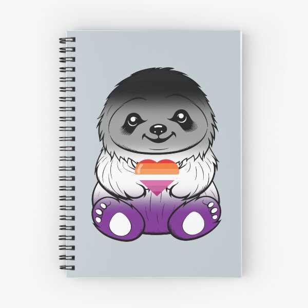 Item preview, Cute Asexual Lesbian Pride Flag Sloth, Subtle Kawaii Asexual Lesbian Sloth Design designed and sold by Travelslightly.