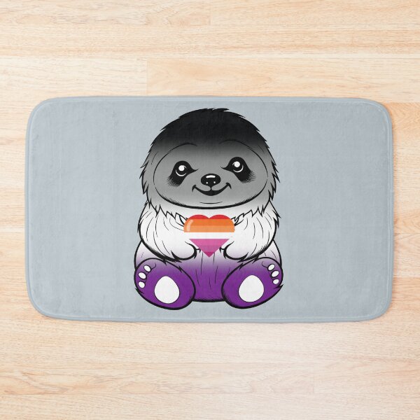Item preview, Cute Asexual Lesbian Pride Flag Sloth, Subtle Kawaii Asexual Lesbian Sloth Design designed and sold by Travelslightly.