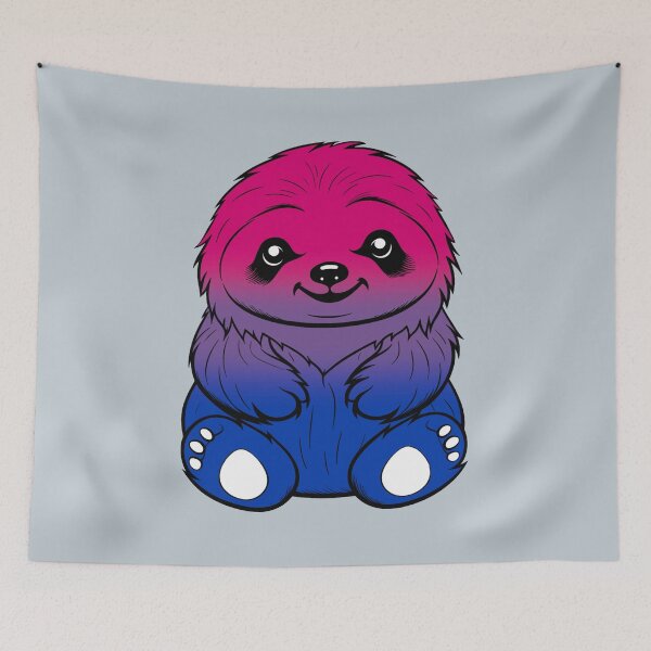 Item preview, Cute Bisexual Pride Flag Sloth, Subtle Kawaii Bisexual Sloth Design designed and sold by Travelslightly.