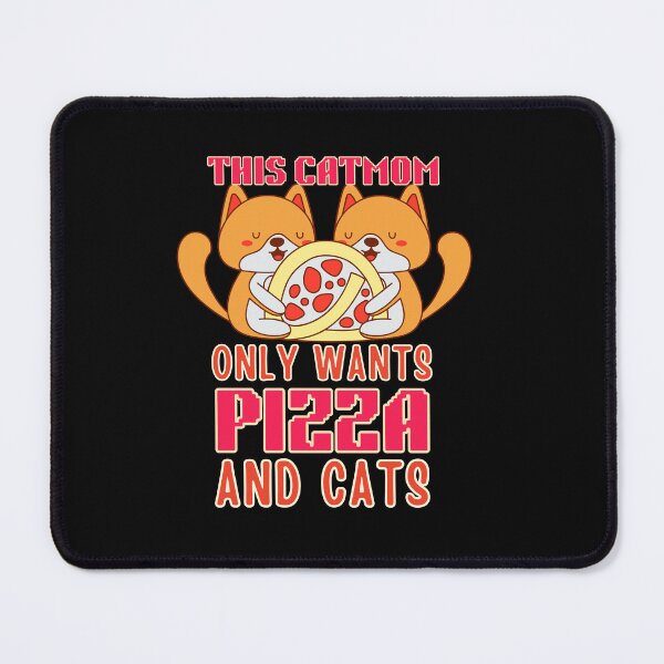 Item preview, This Catmom Only Wants Pizza and Cats Funny Cat Lover Typography Quote designed and sold by thedazzlingmonk.