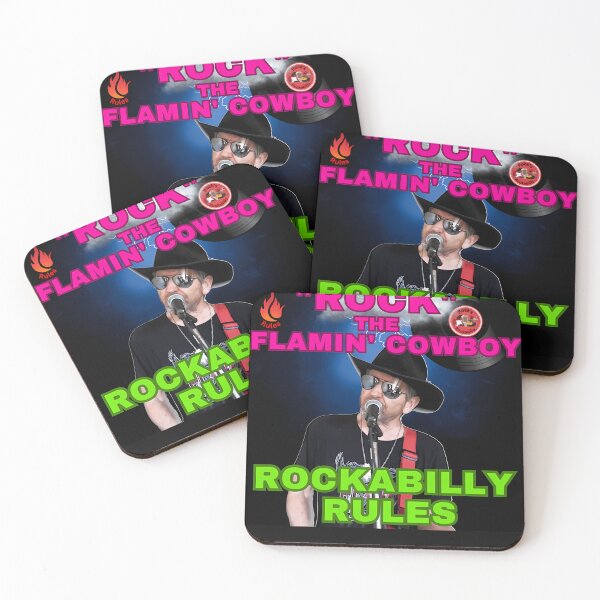 Item preview, Rock The Flamin Cowboy Rockabilly Rules designed and sold by ShelleMullen.