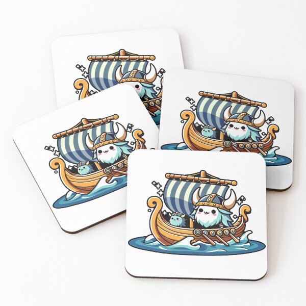Item preview, Cute little ship vikings warriors designed and sold by AVillager.