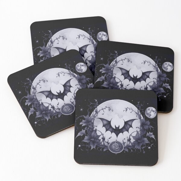 Item preview, Bat and moon designed and sold by Flowersonstuff.