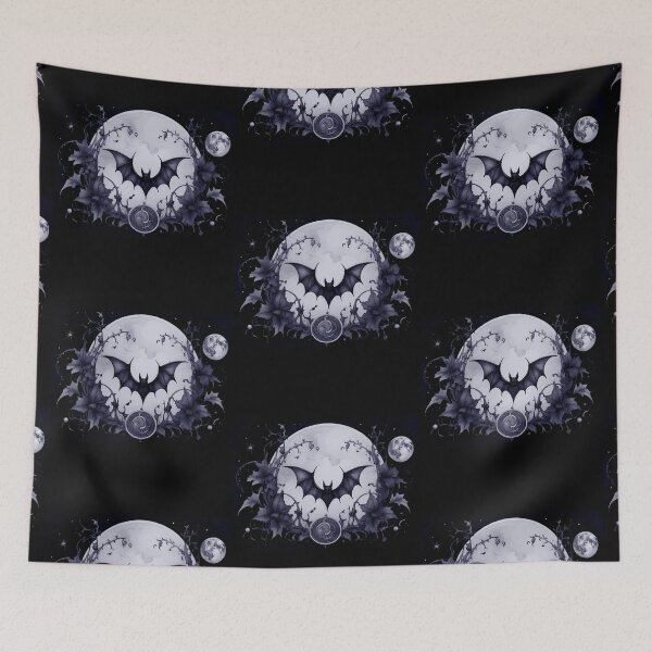 Item preview, Bat and moon designed and sold by Flowersonstuff.