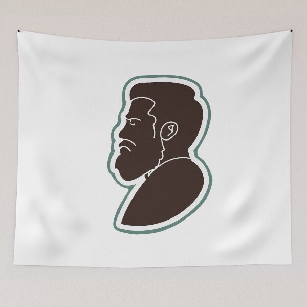 Item preview, Minimalist Bearded Man Silhouette - Modern Elegance designed and sold by NiftyWrx.