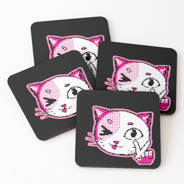 Aperçu de l'œuvre Retro cat peace sign pink créée et vendue par YokoSauonji12.