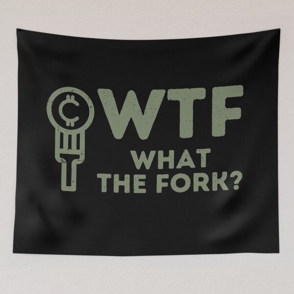 Item preview, WTF What The Fork - Funny Crypto designed and sold by Mobius Spot Collective.