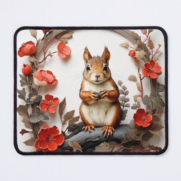 Item preview, Squirrel - Ukiyo-e Style Japanese painting  designed and sold by I-Jest.