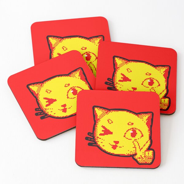 Aperçu de l'œuvre Retro cat peace sign yellow créée et vendue par YokoSauonji12.