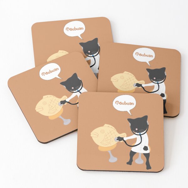 Item preview, Cat Doctor Examines Taiyaki (Super Playful Animal Joke) designed and sold by Zkn0hr.