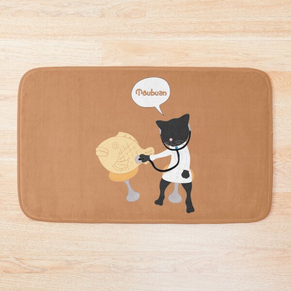 Item preview, Cat Doctor Examines Taiyaki (Super Playful Animal Joke) designed and sold by Zkn0hr.