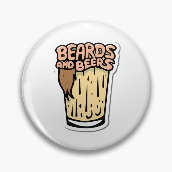 Item preview, Beards and Beers Pint Graphic designed and sold by NiftyWrx.