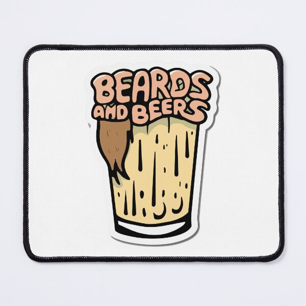 Item preview, Beards and Beers Pint Graphic designed and sold by NiftyWrx.