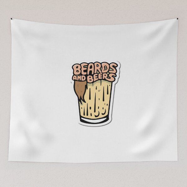 Item preview, Beards and Beers Pint Graphic designed and sold by NiftyWrx.