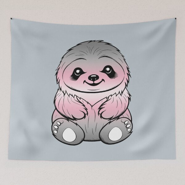 Item preview, Cute Demigirl Pride Flag Sloth, Subtle Kawaii Demigirl Sloth Design designed and sold by Travelslightly.