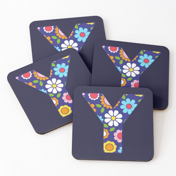 Item preview, Hippie Floral Alphabet Letter Y designed and sold by ToluaPrints.