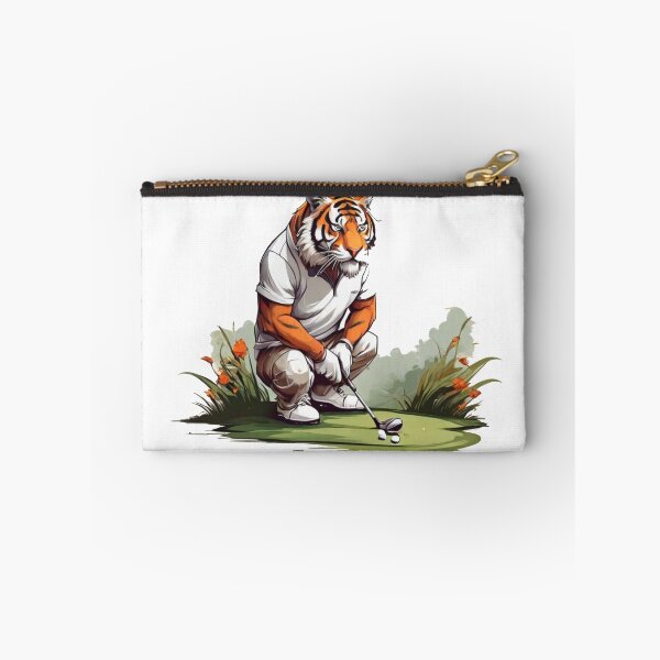 Item preview, Happy tiger playing golf designed and sold by Karaz's Animal Kingdom.