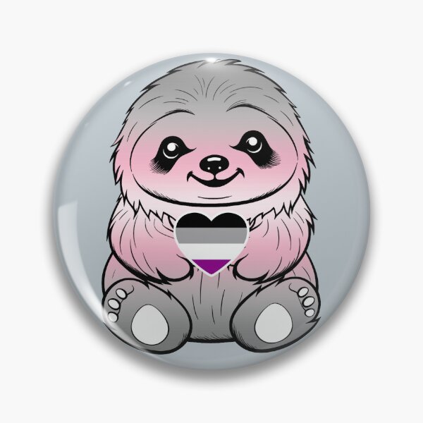 Item preview, Cute Asexual Demigirl Pride Flag Sloth, Subtle Kawaii Asexual Demigirl Sloth Design designed and sold by Travelslightly.