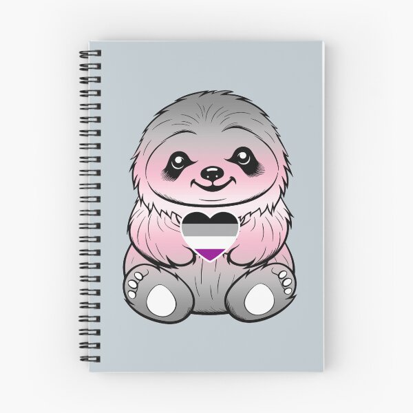 Item preview, Cute Asexual Demigirl Pride Flag Sloth, Subtle Kawaii Asexual Demigirl Sloth Design designed and sold by Travelslightly.