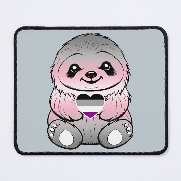 Item preview, Cute Asexual Demigirl Pride Flag Sloth, Subtle Kawaii Asexual Demigirl Sloth Design designed and sold by Travelslightly.